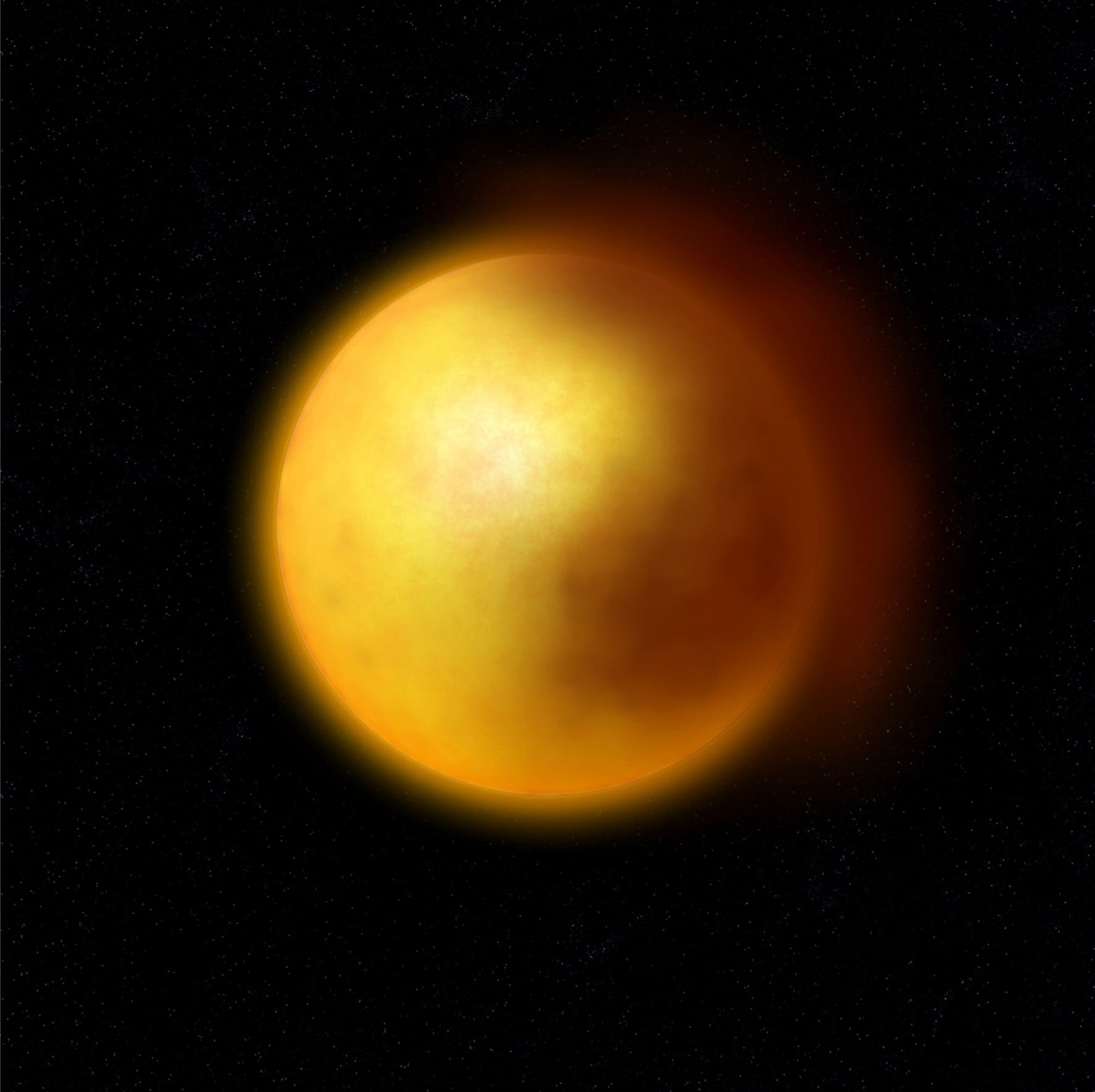 Artist's Impression of R Coronae Borealis